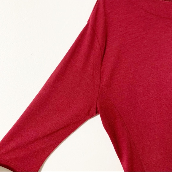 Ann Taylor LOFT Three Quarter Sleeve Knit Top Exposed Zipper Scoop Neckline - Picture 6 of 8